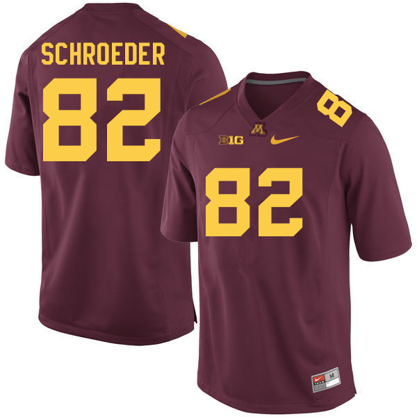 Men #82 Wyatt Schroeder Minnesota Golden Gophers College Football Jerseys Sale-Maroon